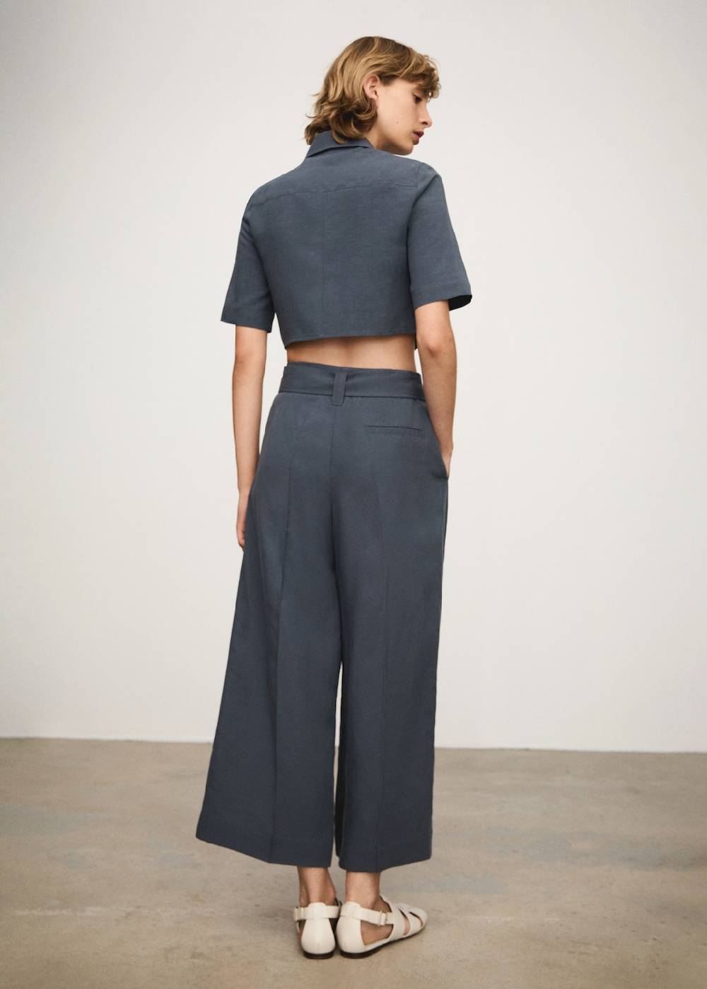 Mango Lyocell-Hose mit Gürtel Outlet