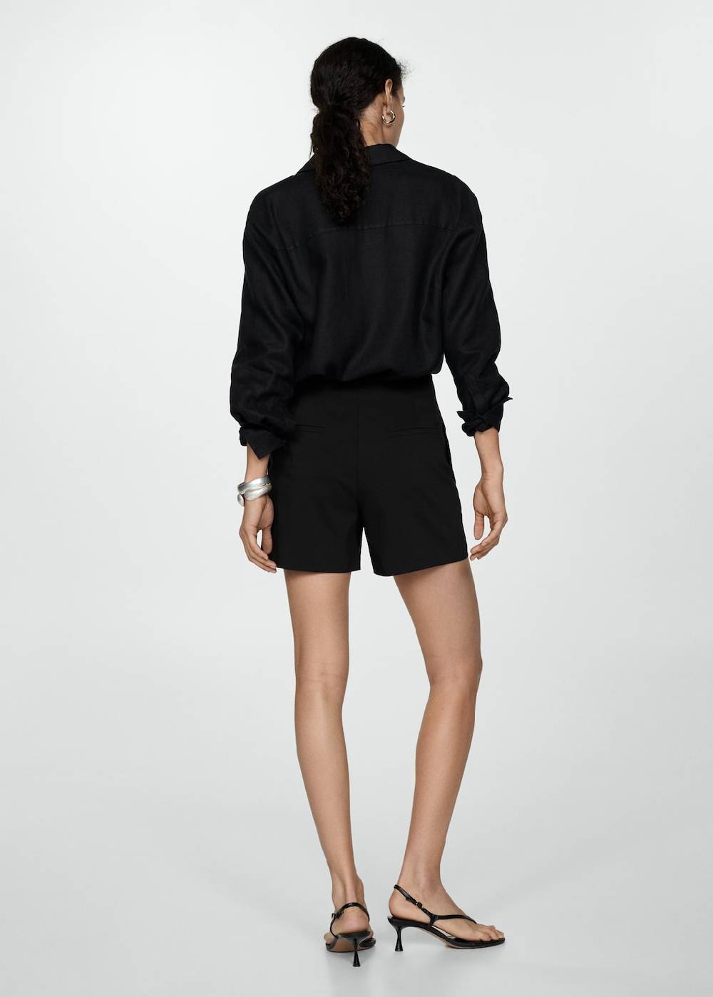 Mango Gerade Shorts mit hoher Taille Hotsell