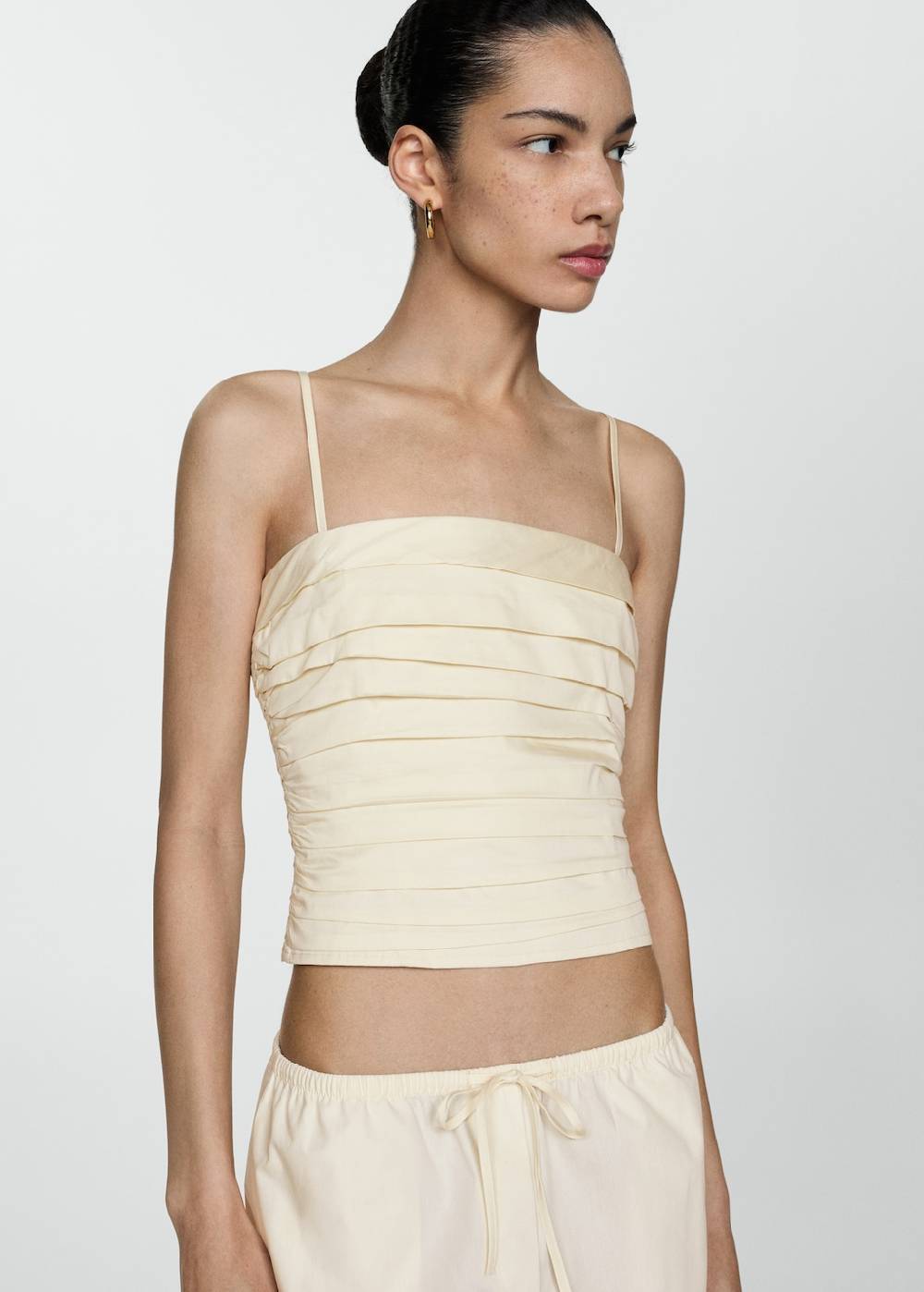 Mango Wideleg-Baumwollhose Limitierter Zeitrabatt
