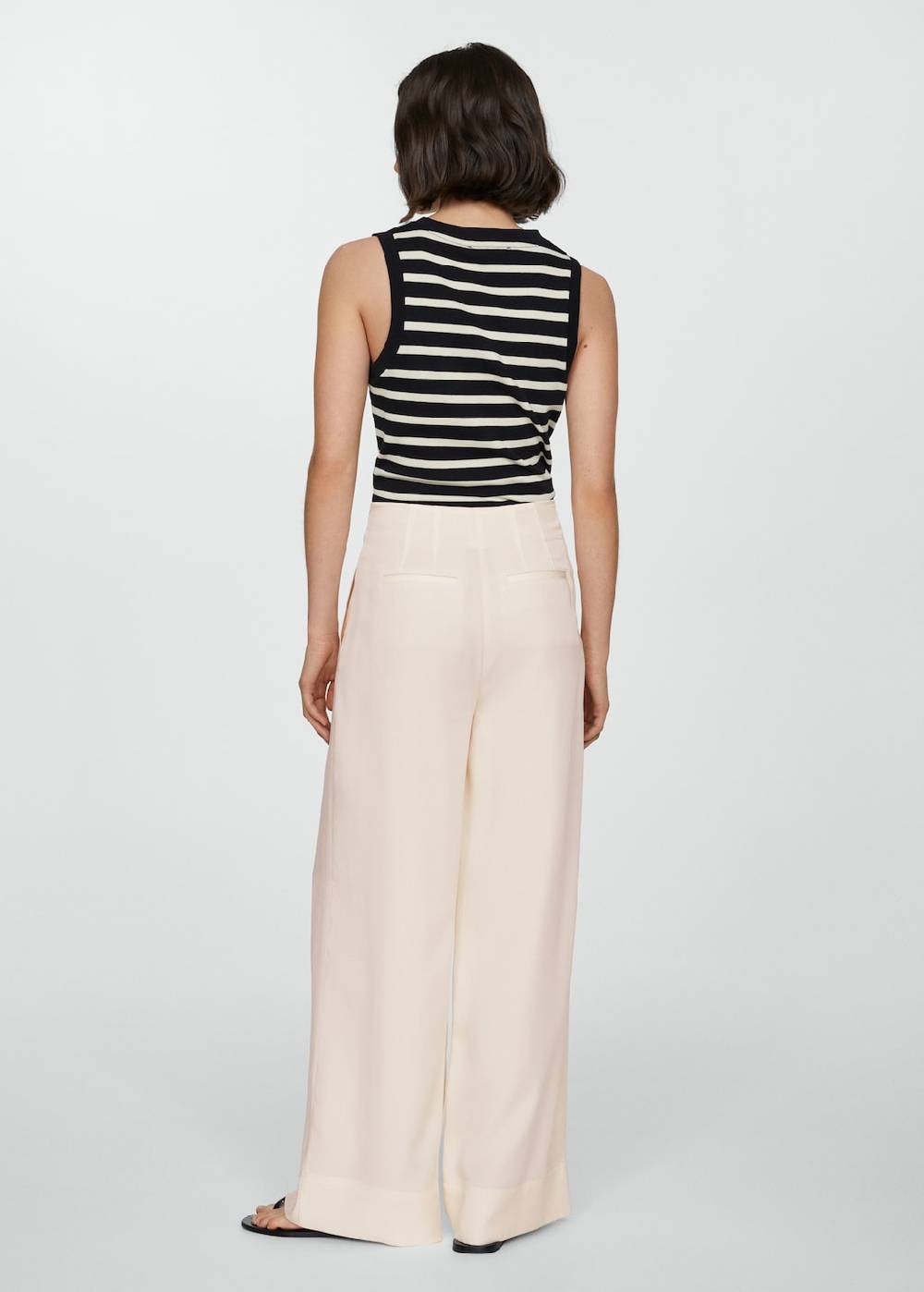 Mango Lyocell-Bundfaltenhose Großer Ausverkauf
