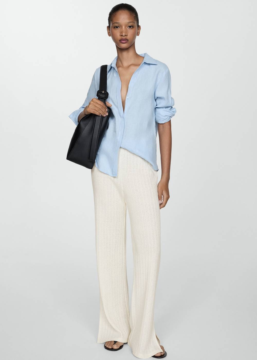 Mango Gerade Häkelhose Online Shopping