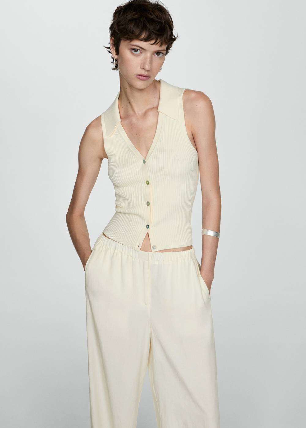 Mango Wideleg-Hose aus Lyocell Exklusivangebot