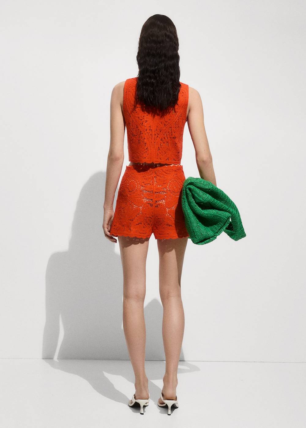 Mango Geblümte Häkel-Shorts Valentinstagsangebot