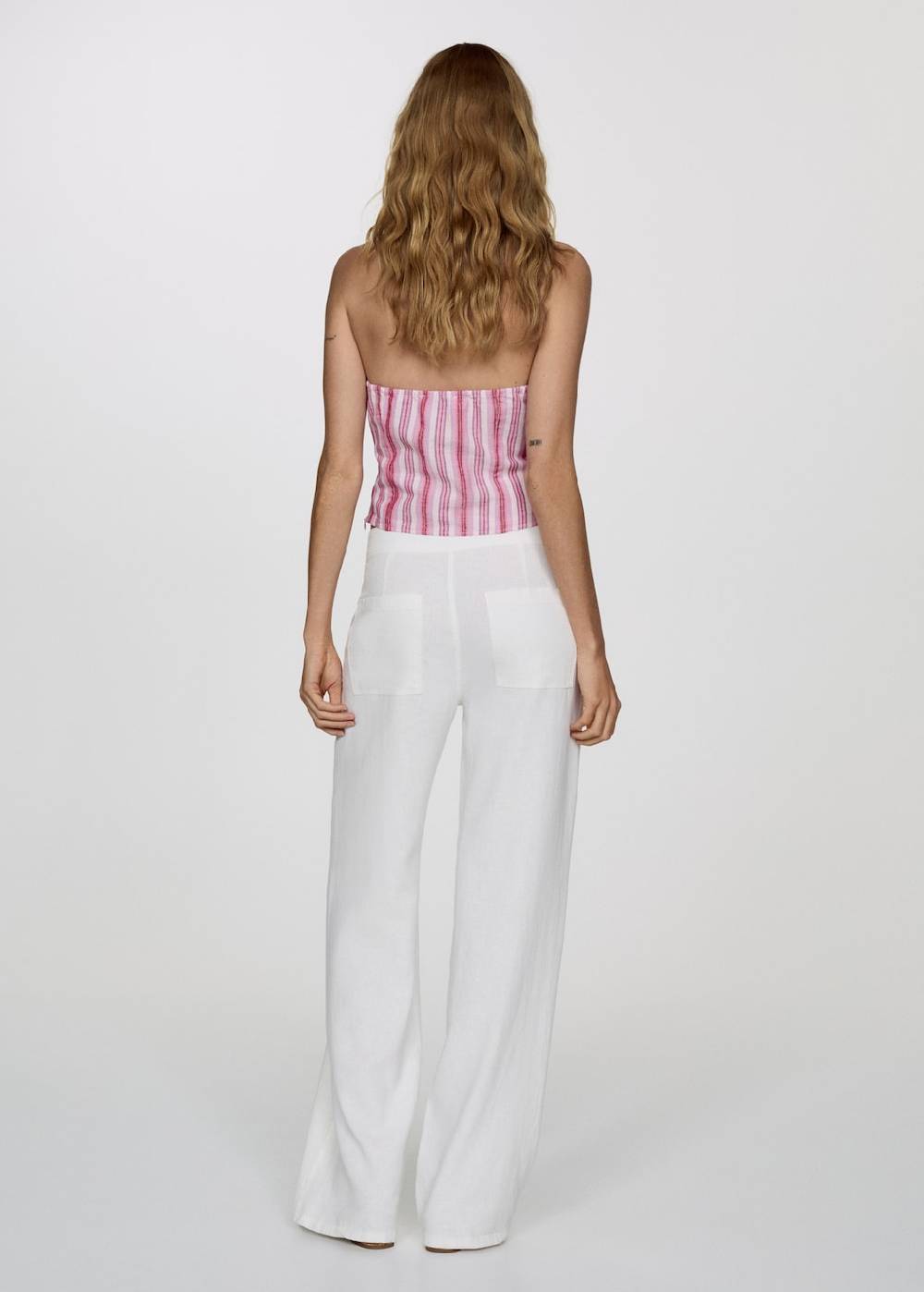 Mango Leinenhose mit Schleifendetail Lagerräumung