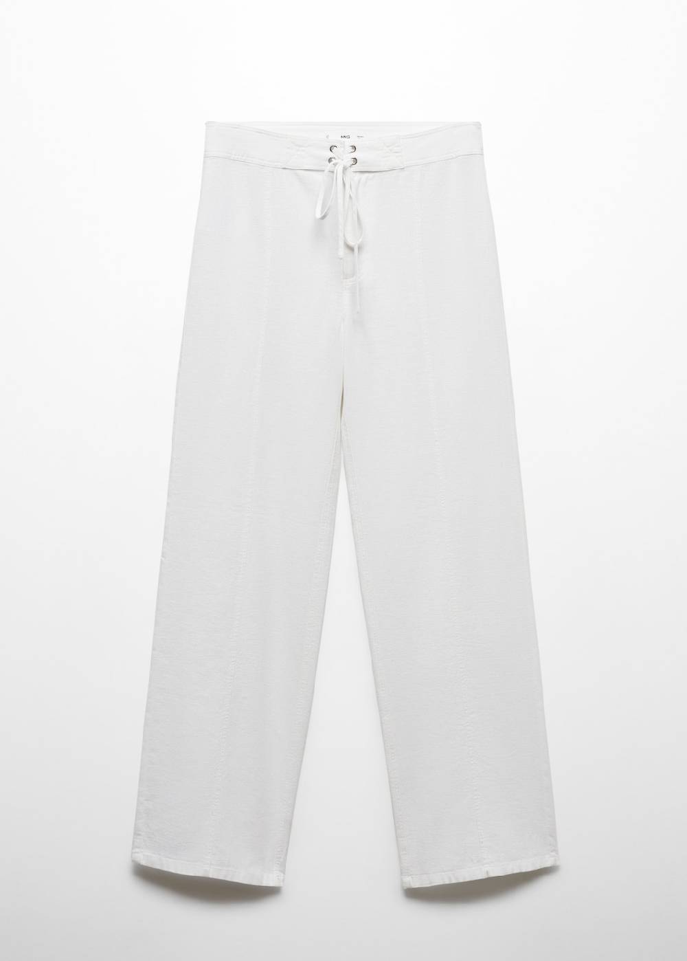 Mango Leinenhose mit Schleifendetail Lagerräumung