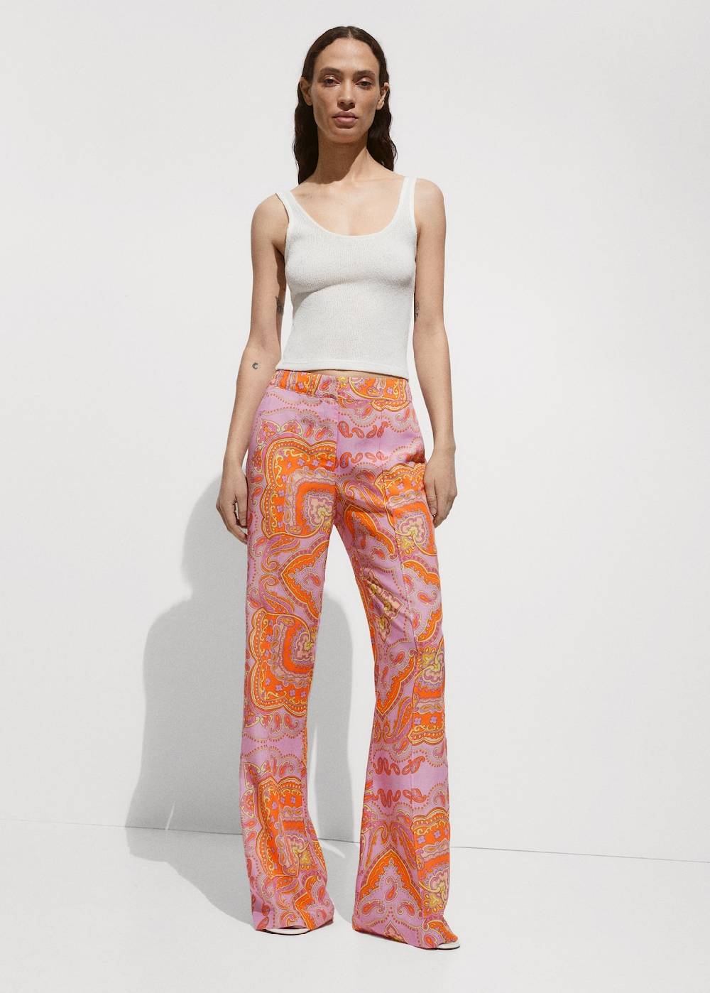 Mango Gemusterte Lyocell-Hose Exklusive Angebote