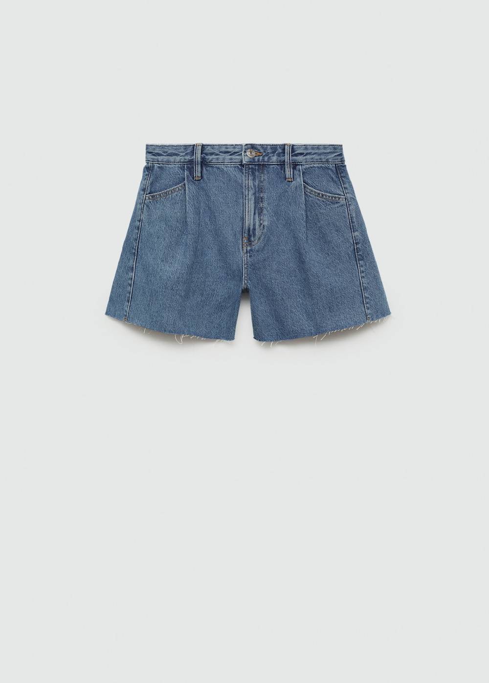 Mango Jeansshorts mit ausgefranstem Saum Blitzangebot