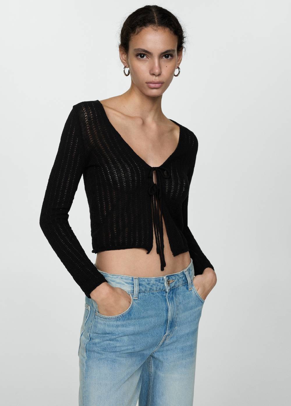 Mango Gerade Strickhose Große Rabatte