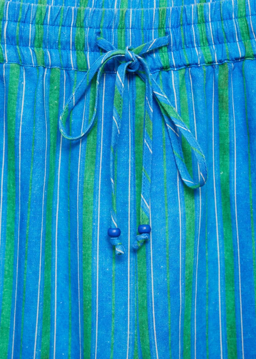 Mango Leinenhose mit Streifenmuster Saisonale Angebote