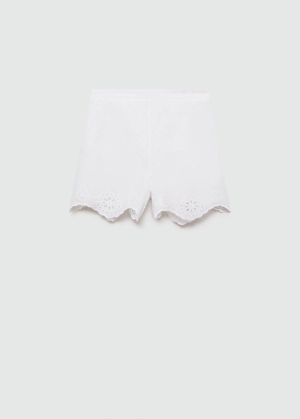 Mango Bestickte Lochstrick-Shorts Sonderangebote