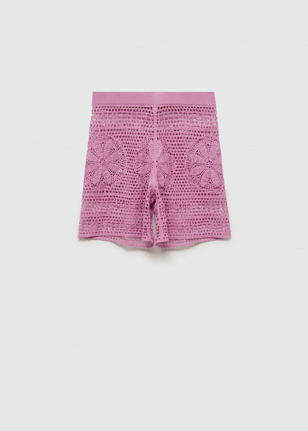Mango Geblümte Häkel-Shorts Letzte 3 Tage
