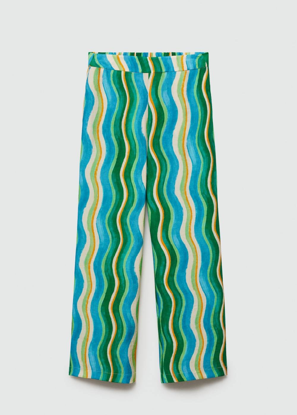 Mango Gemusterte Wideleg-Hose Bis zu 50% Rabatt