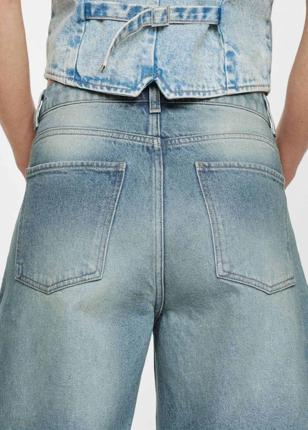 Mango Loose-Fit-Jeans-Bermudashorts Discount Store für neue Produkte
