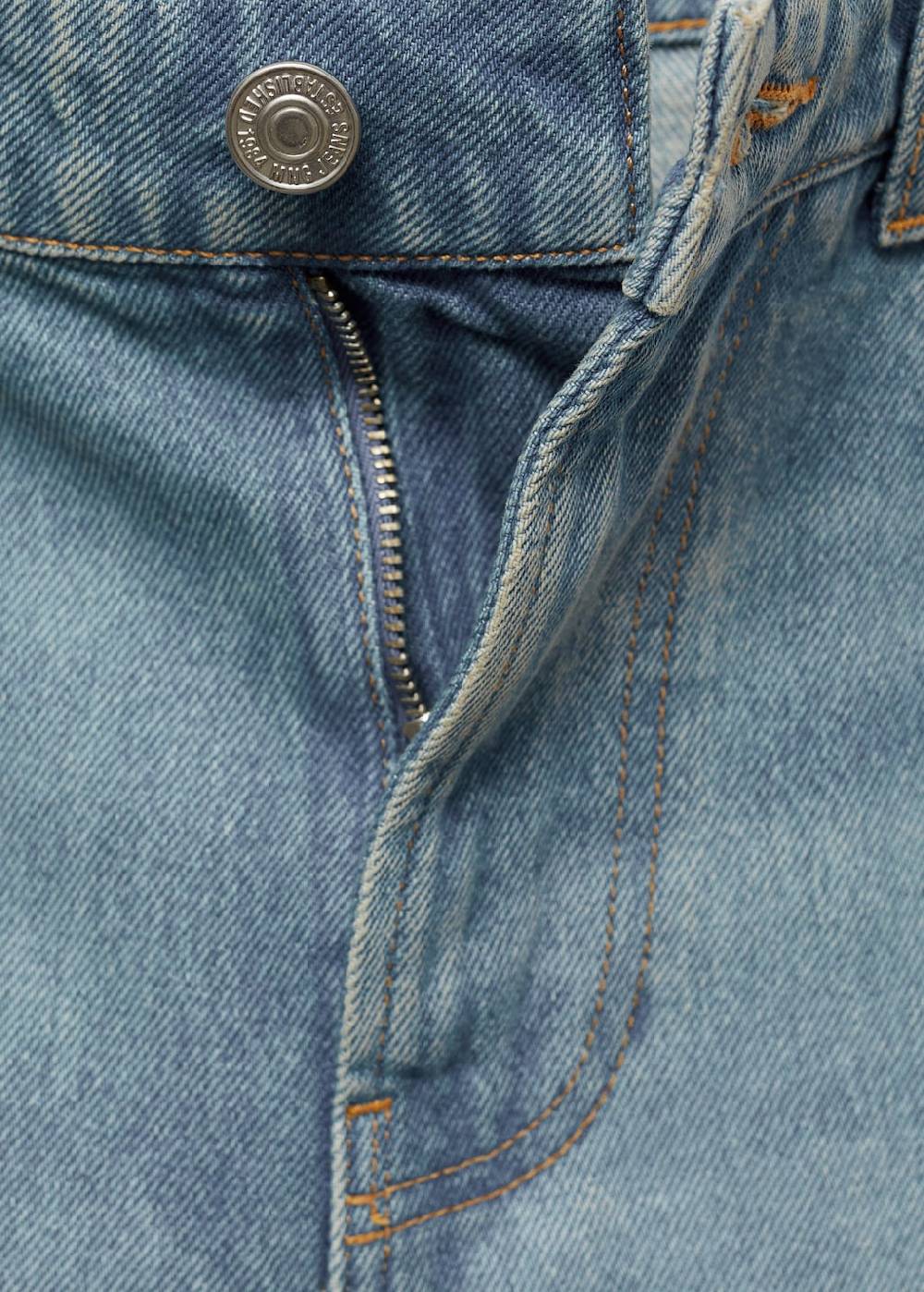 Mango Loose-Fit-Jeans-Bermudashorts Discount Store für neue Produkte
