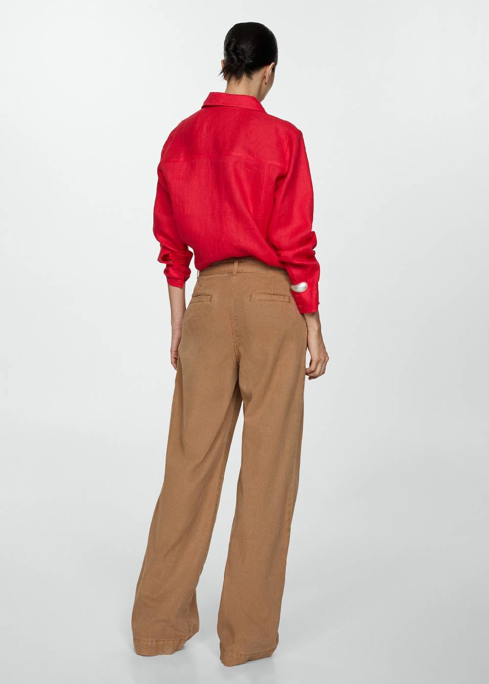 Mango Wideleg-Hose aus Lyocell 50% Rabatt mit kostenlosem Versand