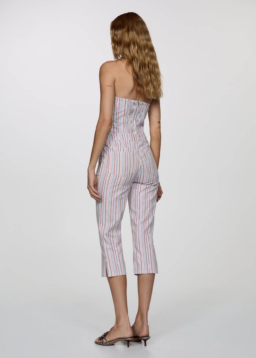 Mango Gestreifte Capri-Jeans zollfrei