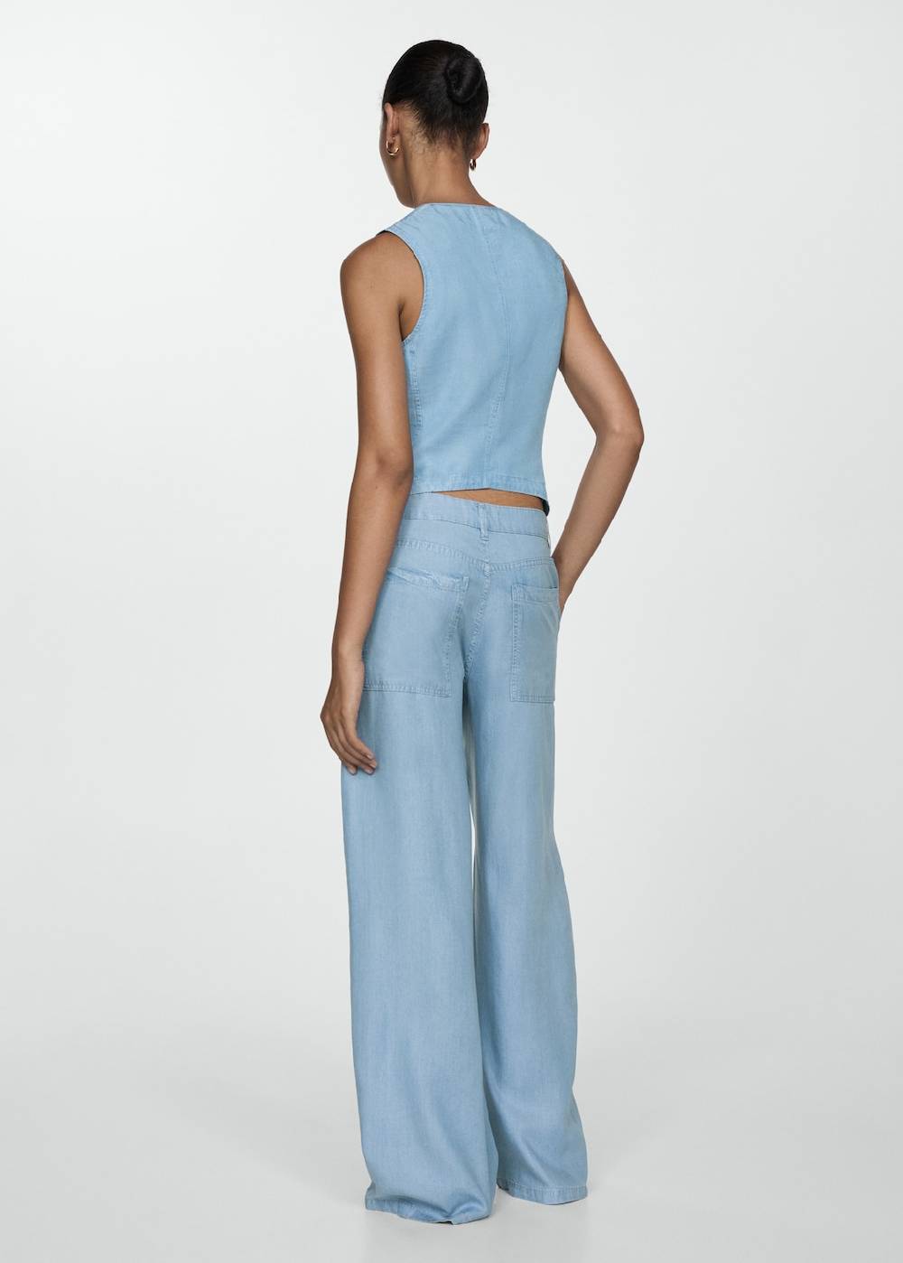 Mango Wideleg-Hose aus Lyocell 50% Rabatt für begrenzte Zeit