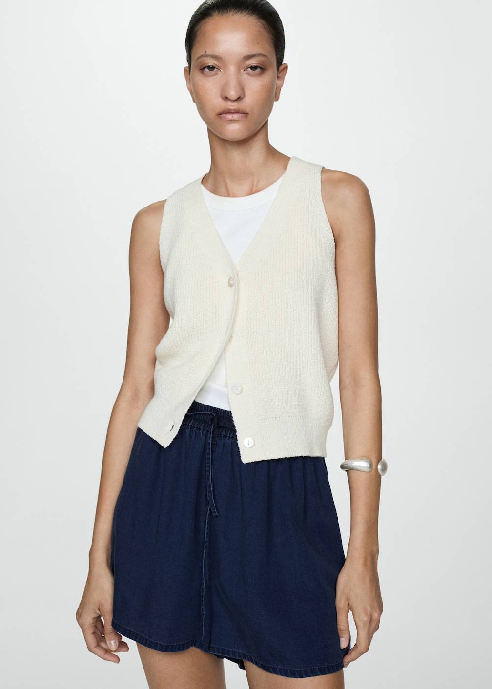 Mango Lyocell-Shorts mit Stretchbund Rabatte dieses Monats