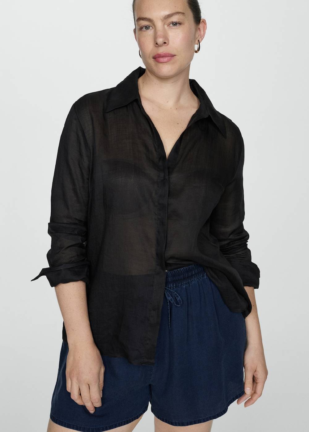 Mango Lyocell-Shorts mit Stretchbund Rabatte dieses Monats