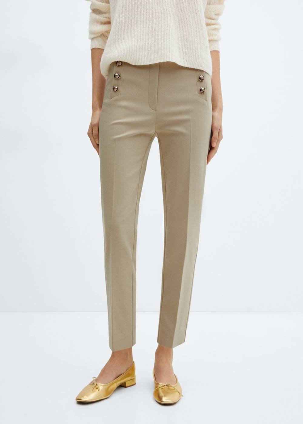 Mango Crop-Hose mit Knöpfen Angebote