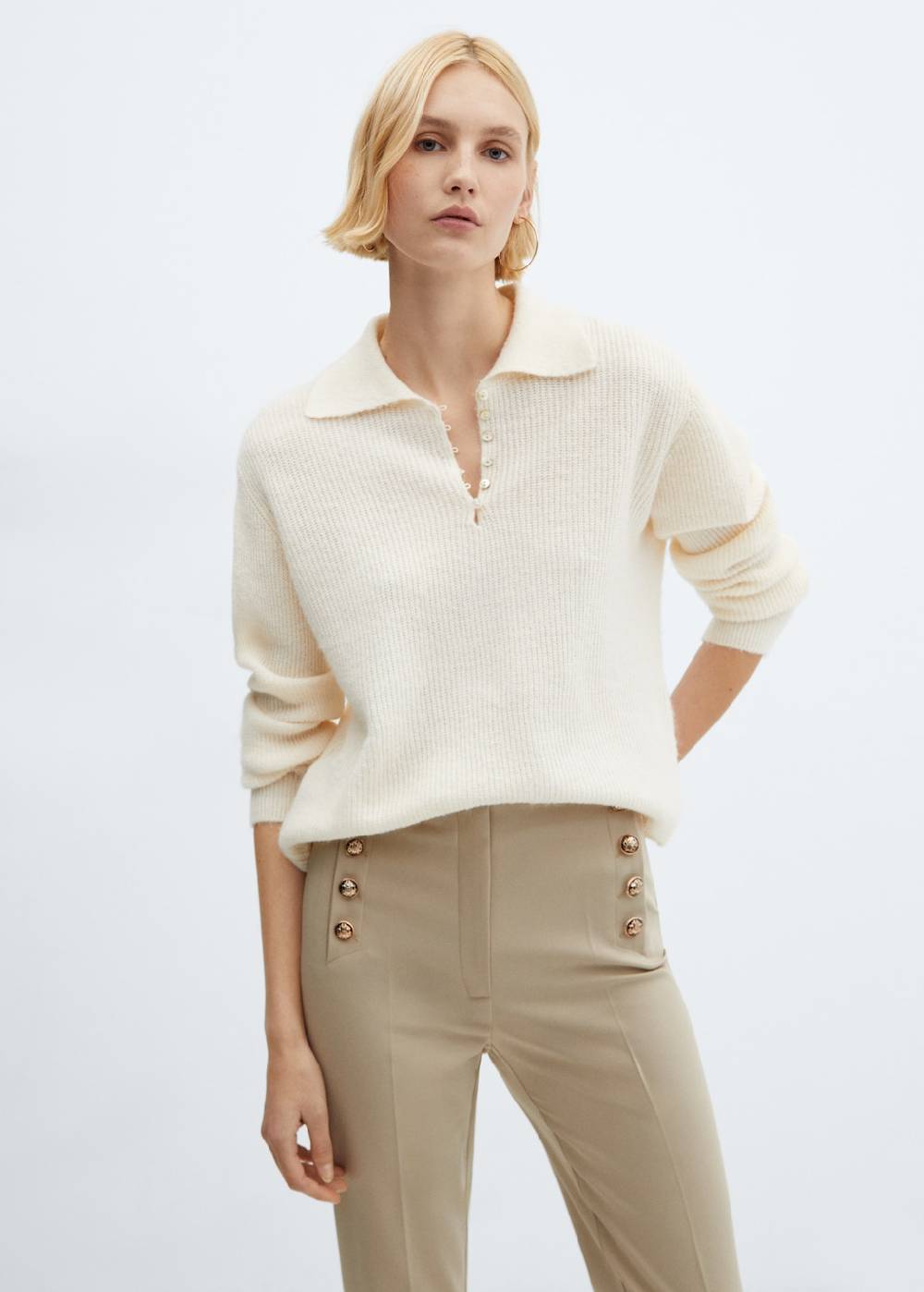 Mango Crop-Hose mit Knöpfen Angebote