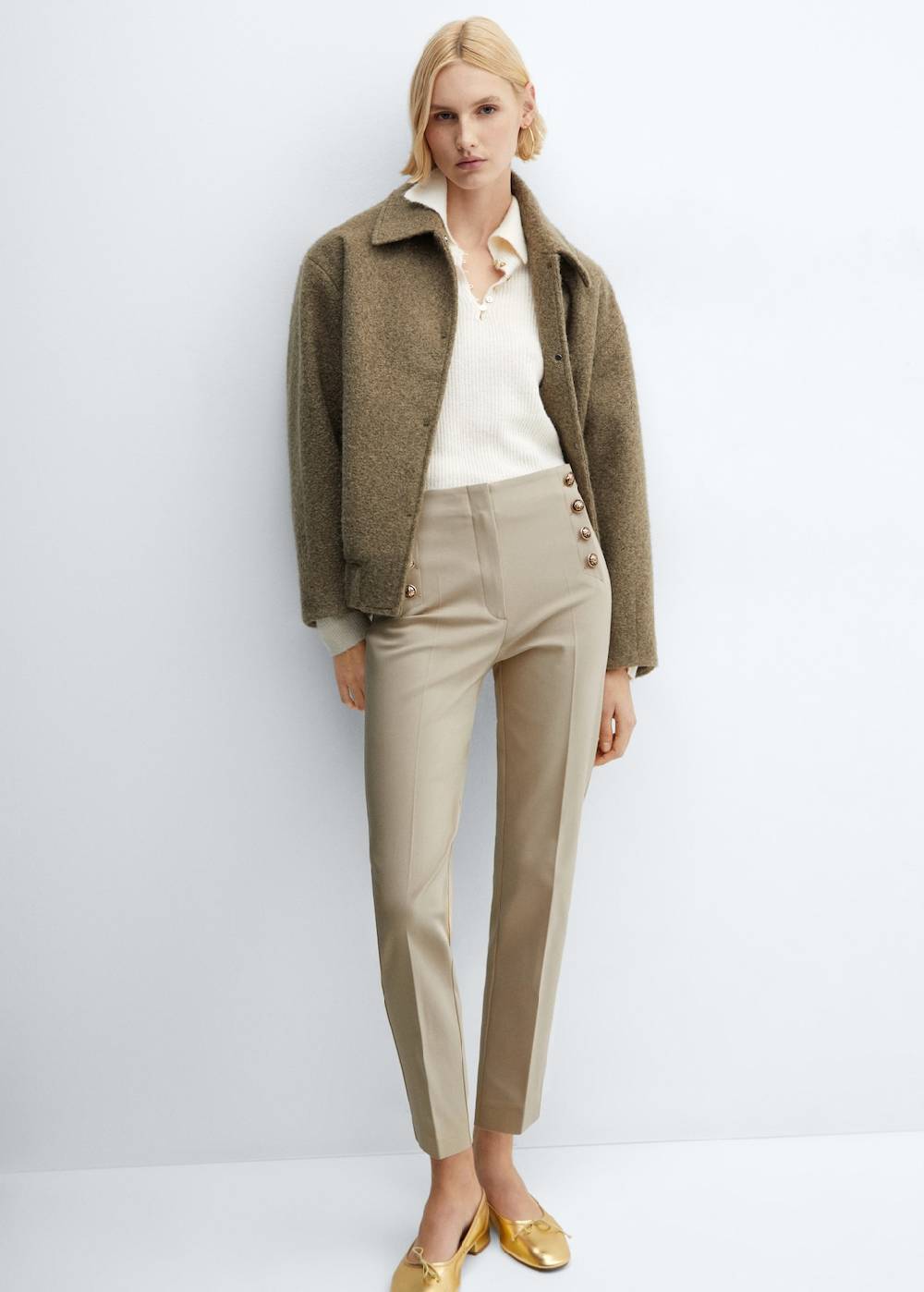 Mango Crop-Hose mit Knöpfen Angebote