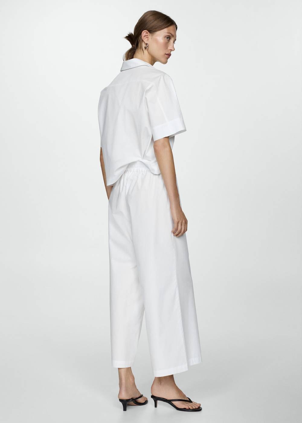 Mango Wideleg-Baumwollhose Hotsell