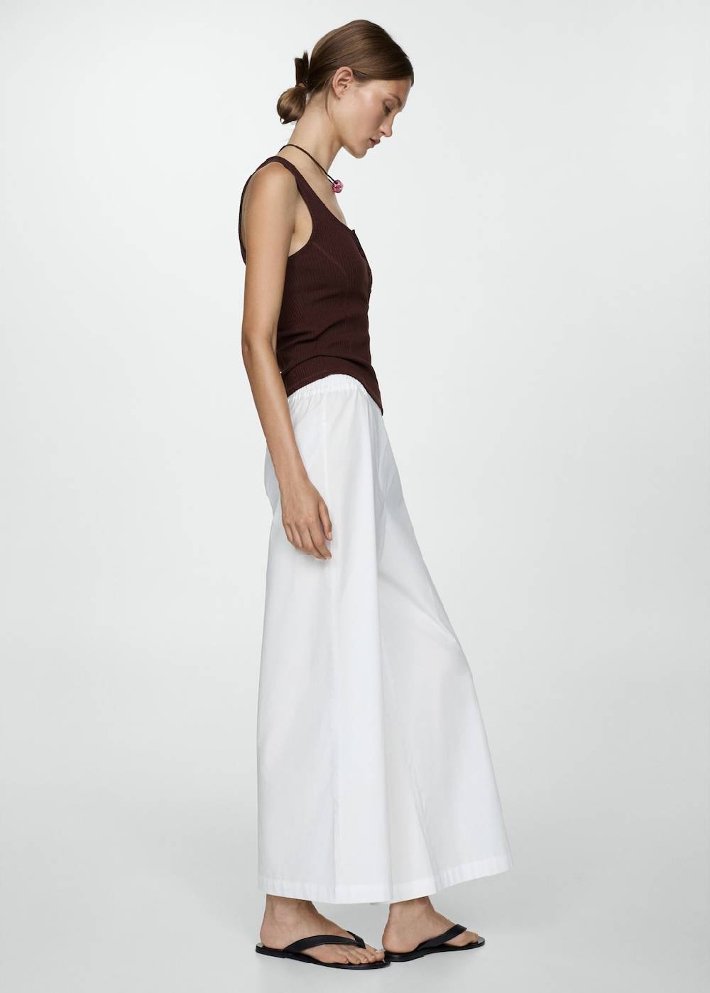 Mango Wideleg-Baumwollhose Hotsell