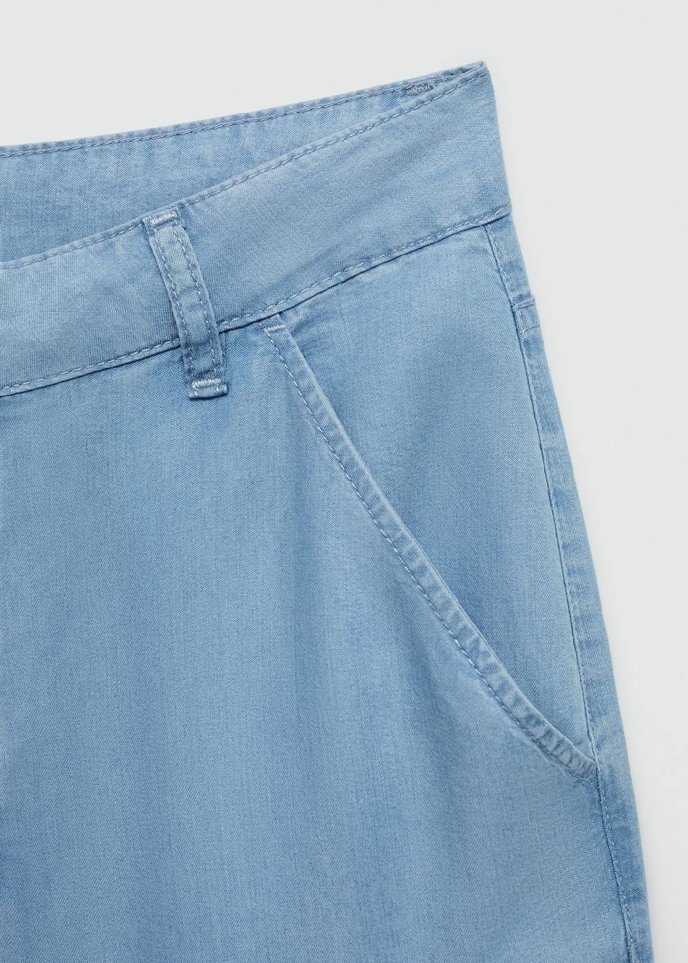 Mango Wideleg-Hose aus Lyocell Blitzverkäufe