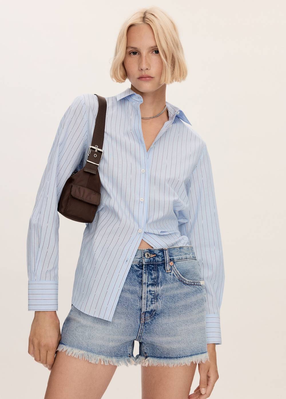 Mango Jeansshorts mit ausgefranstem Saum Kostenloser Versand