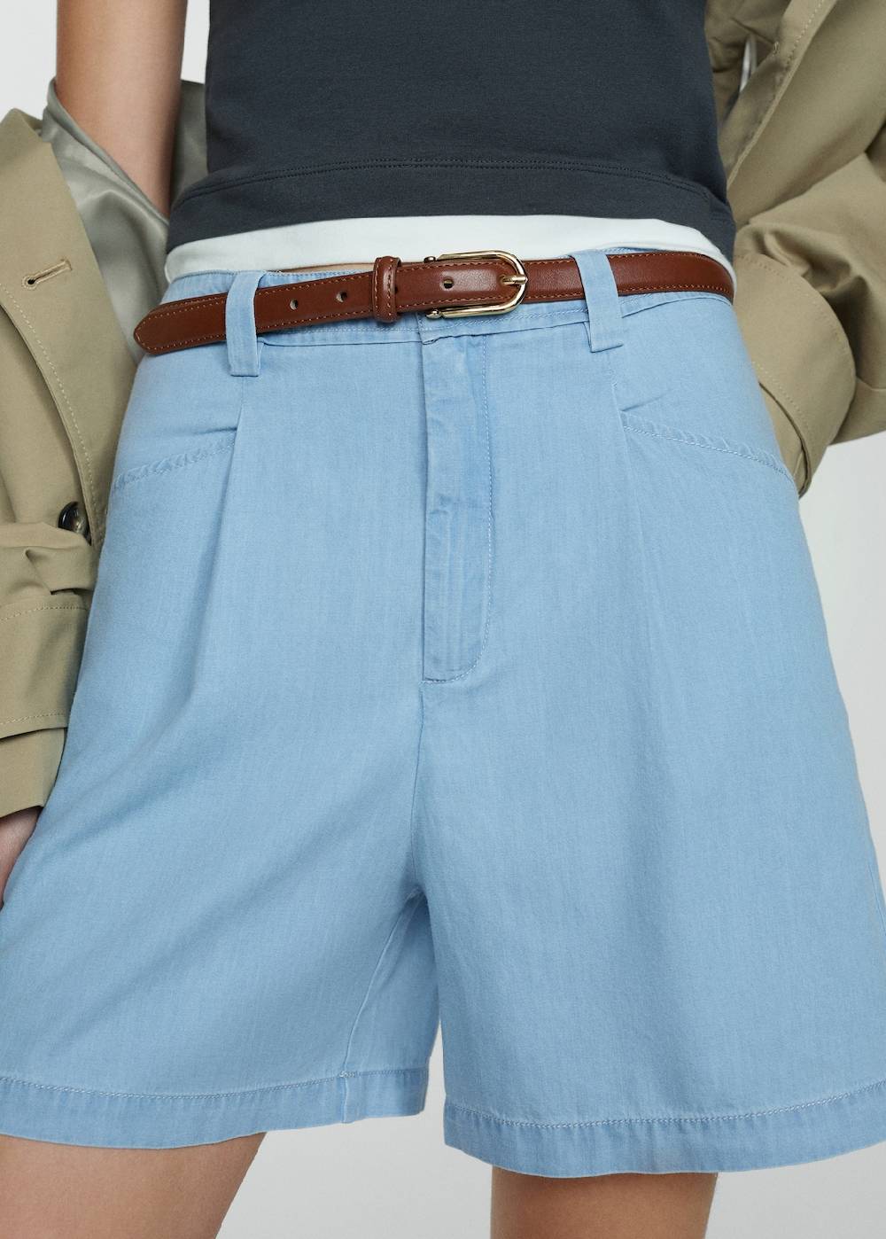 Mango Gerade Shorts mit mittlerer Bundhöhe Versandkostenfrei
