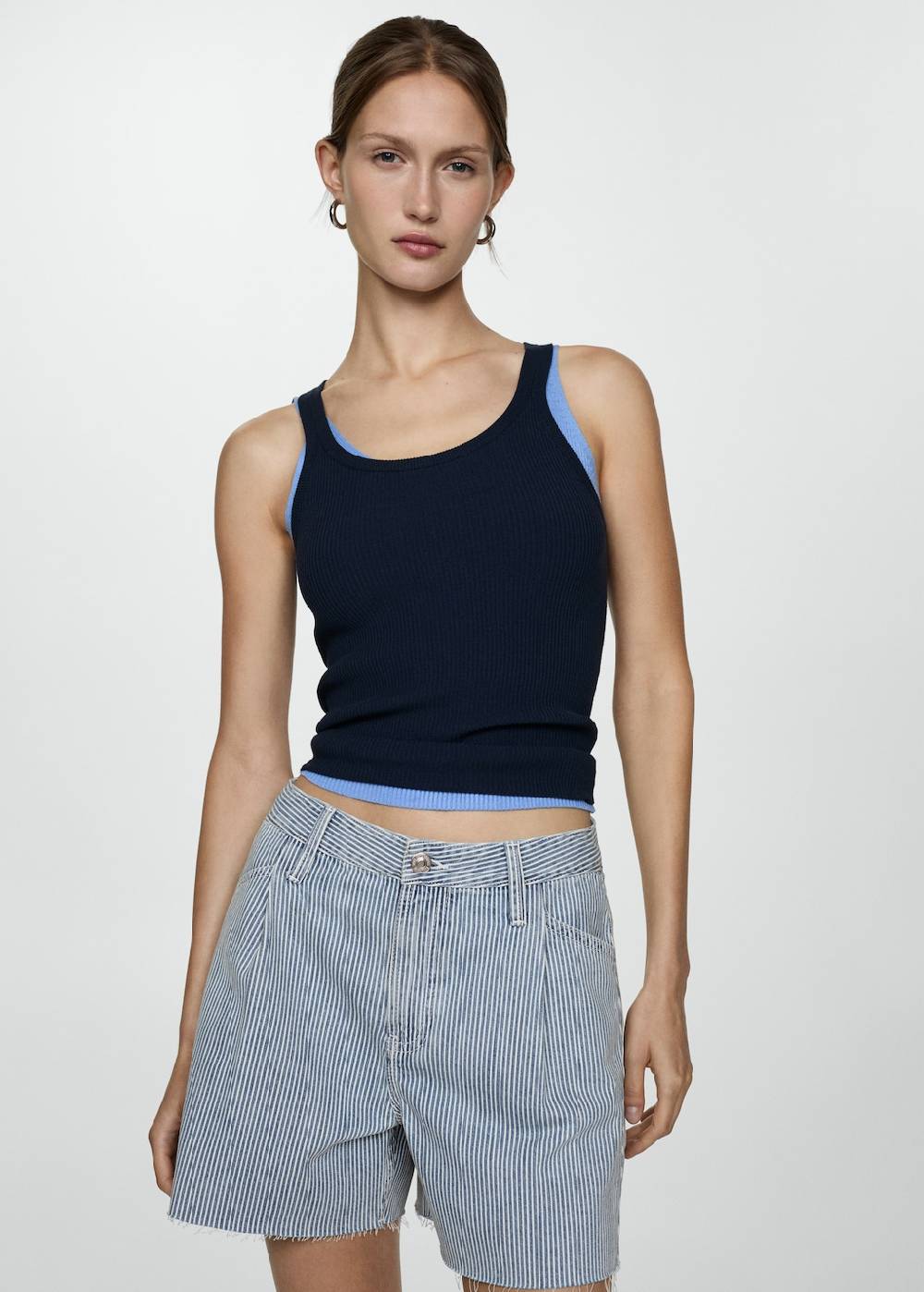 Mango Jeansshorts mit Streifenmuster Cyber Monday