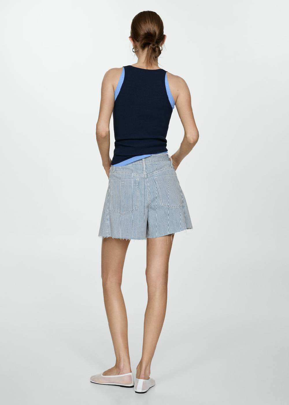 Mango Jeansshorts mit Streifenmuster Cyber Monday