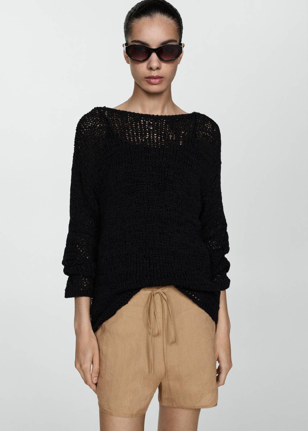 Mango Gerade Shorts aus 100 % Leinen Osterangebot