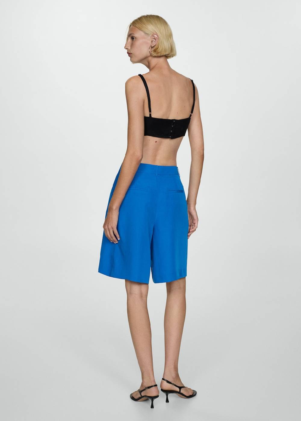 Mango Bermudashorts aus Lyocell mit Bundfalten Jubiläumsangebot