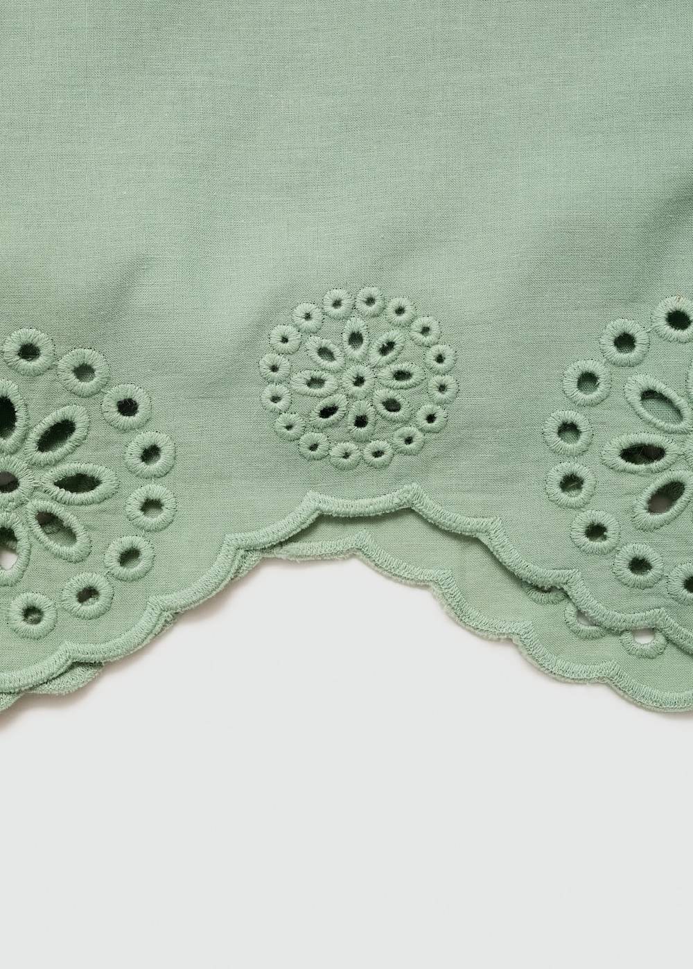 Mango Bestickte Lochstrick-Shorts Heißer Verkauf