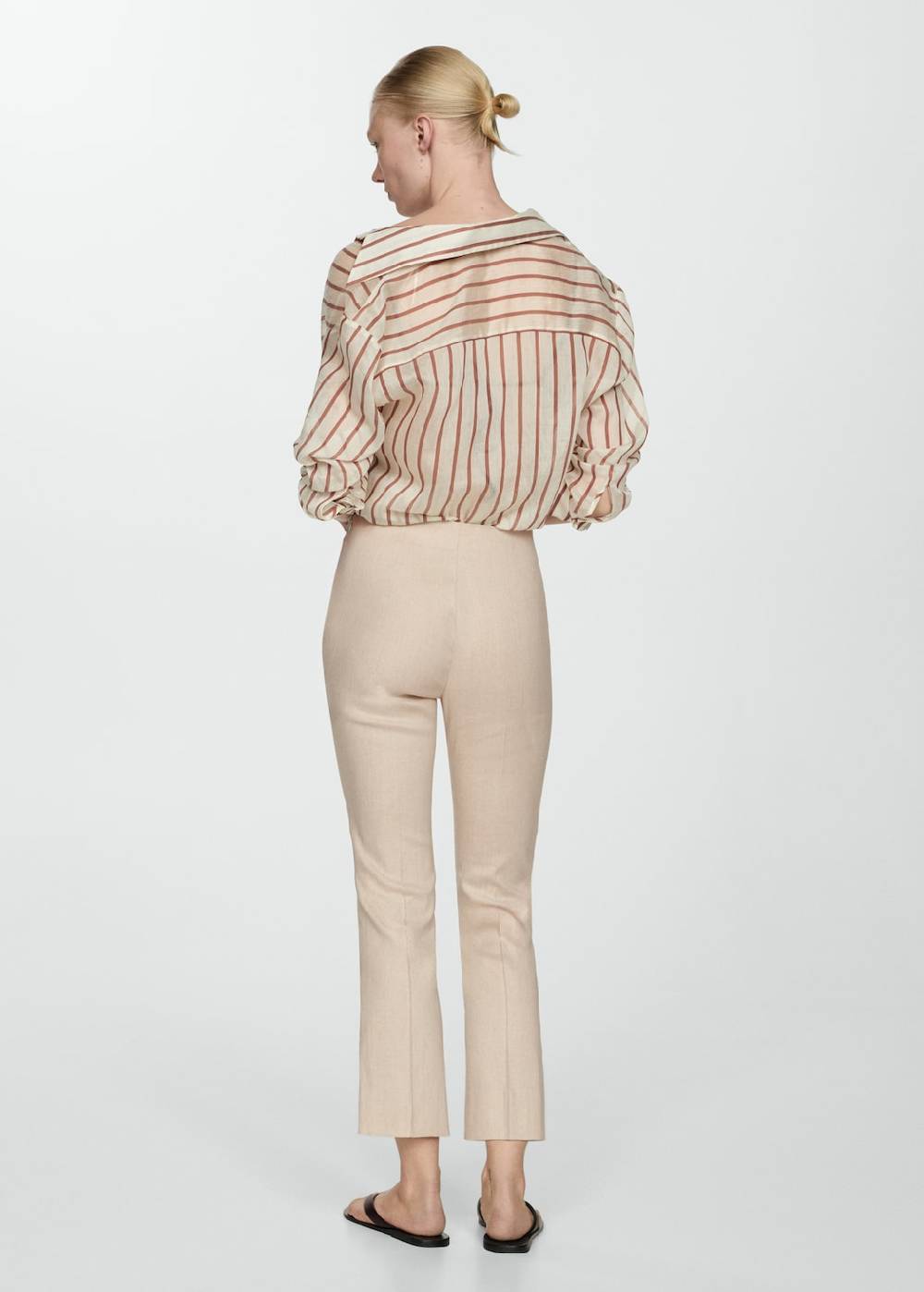 Mango Flared-Hose aus Leinen Neueste Mode