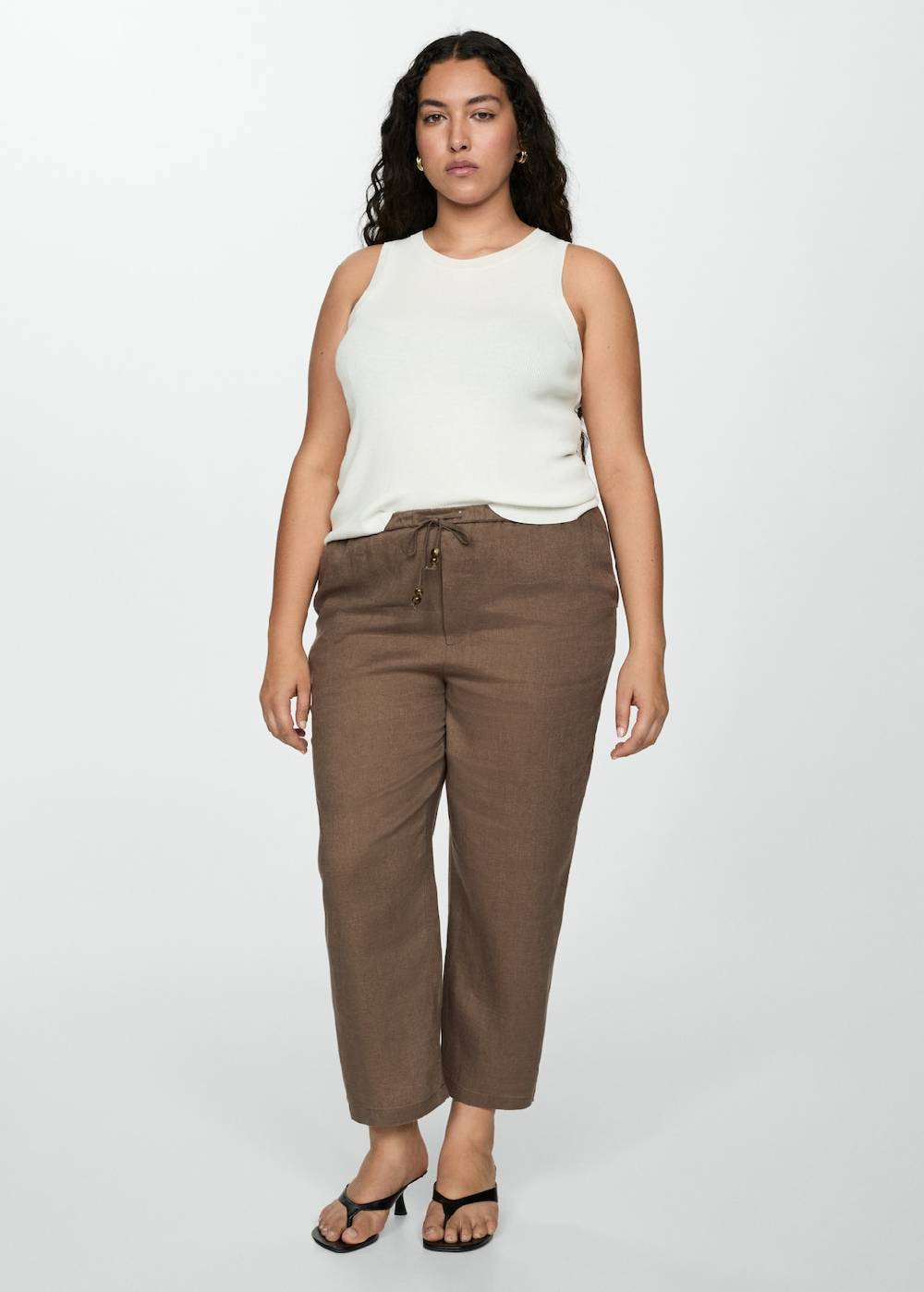 Mango Jogger Pants aus 100 % Leinen Exklusive Angebote