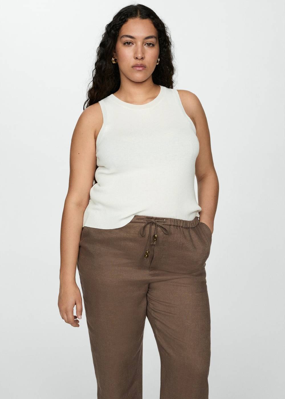 Mango Jogger Pants aus 100 % Leinen Exklusive Angebote