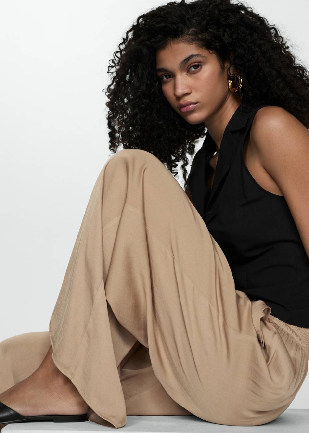 Mango Fließende Wideleg-Hose Blitzangebot