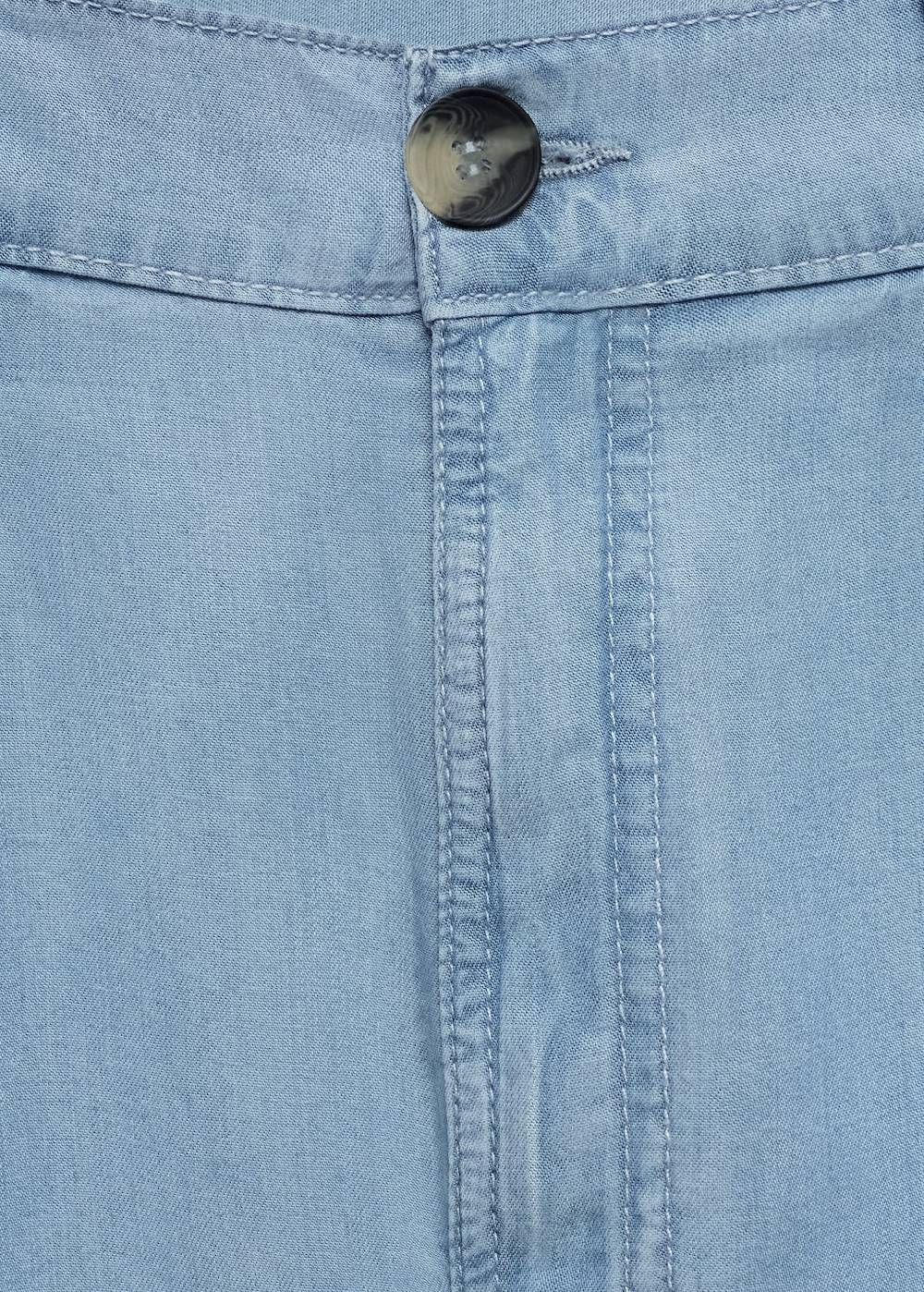 Mango Bermudashorts aus Lyocell mit Bundfalten Große Rabatte