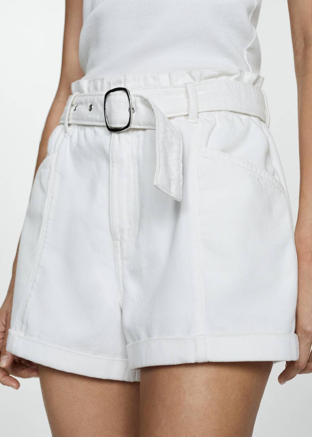 Mango Jeans-Shorts mit Gürtel Saisonale Angebote