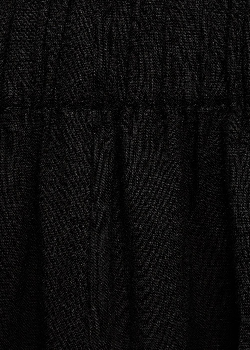 Mango Wideleg-Leinenhose Räumungsverkauf