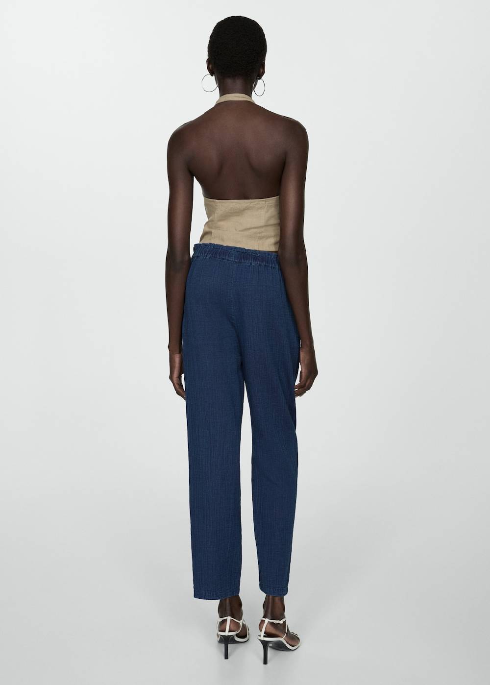 Mango Baumwollhose mit Gummibund Tägliche Deals