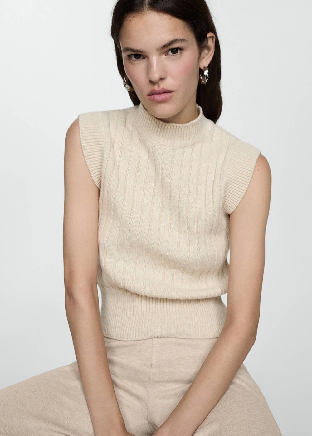 Mango Wideleg-Strickhose Sonderangebote