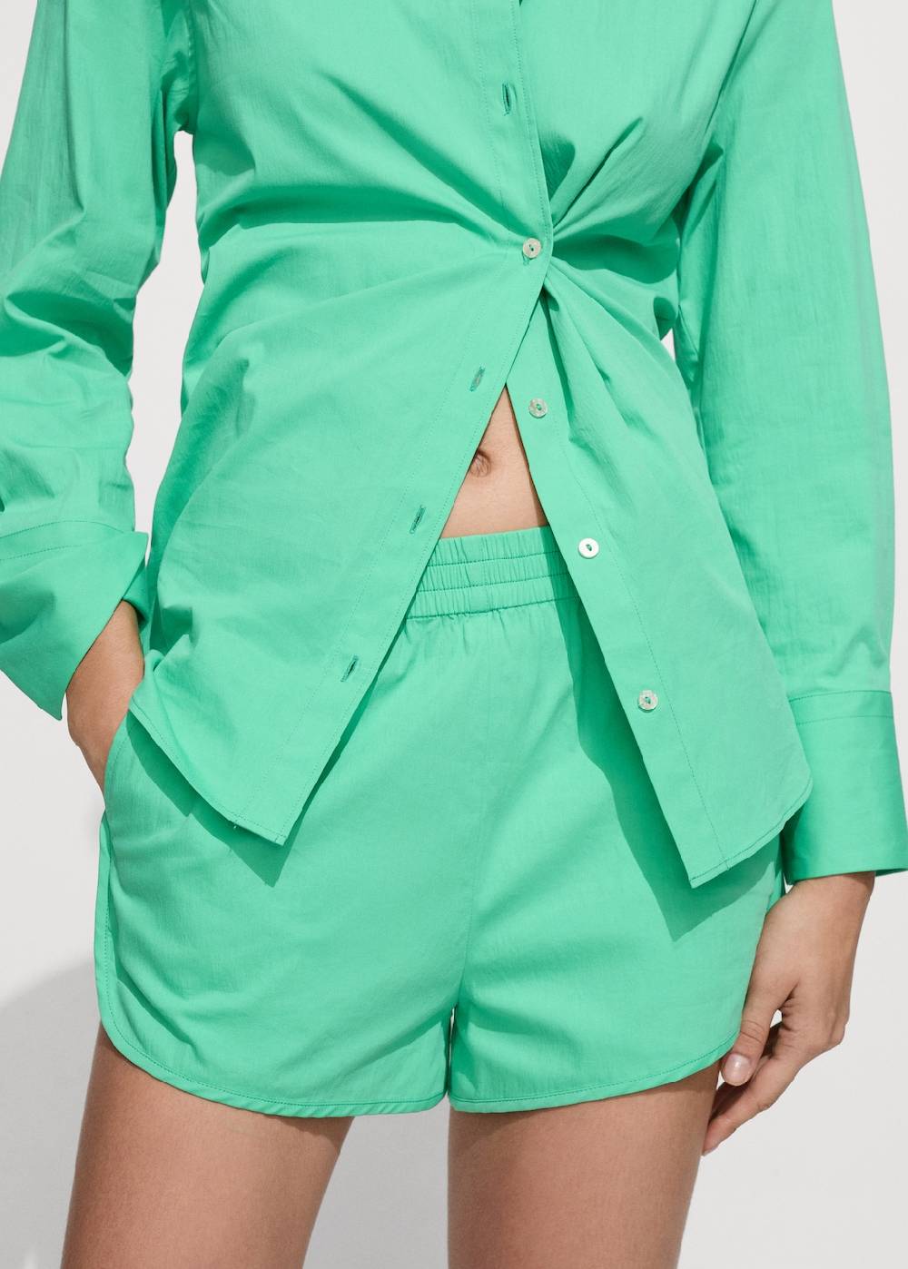 Mango Baumwollshorts mit Stretchbund VIP-Rabatte