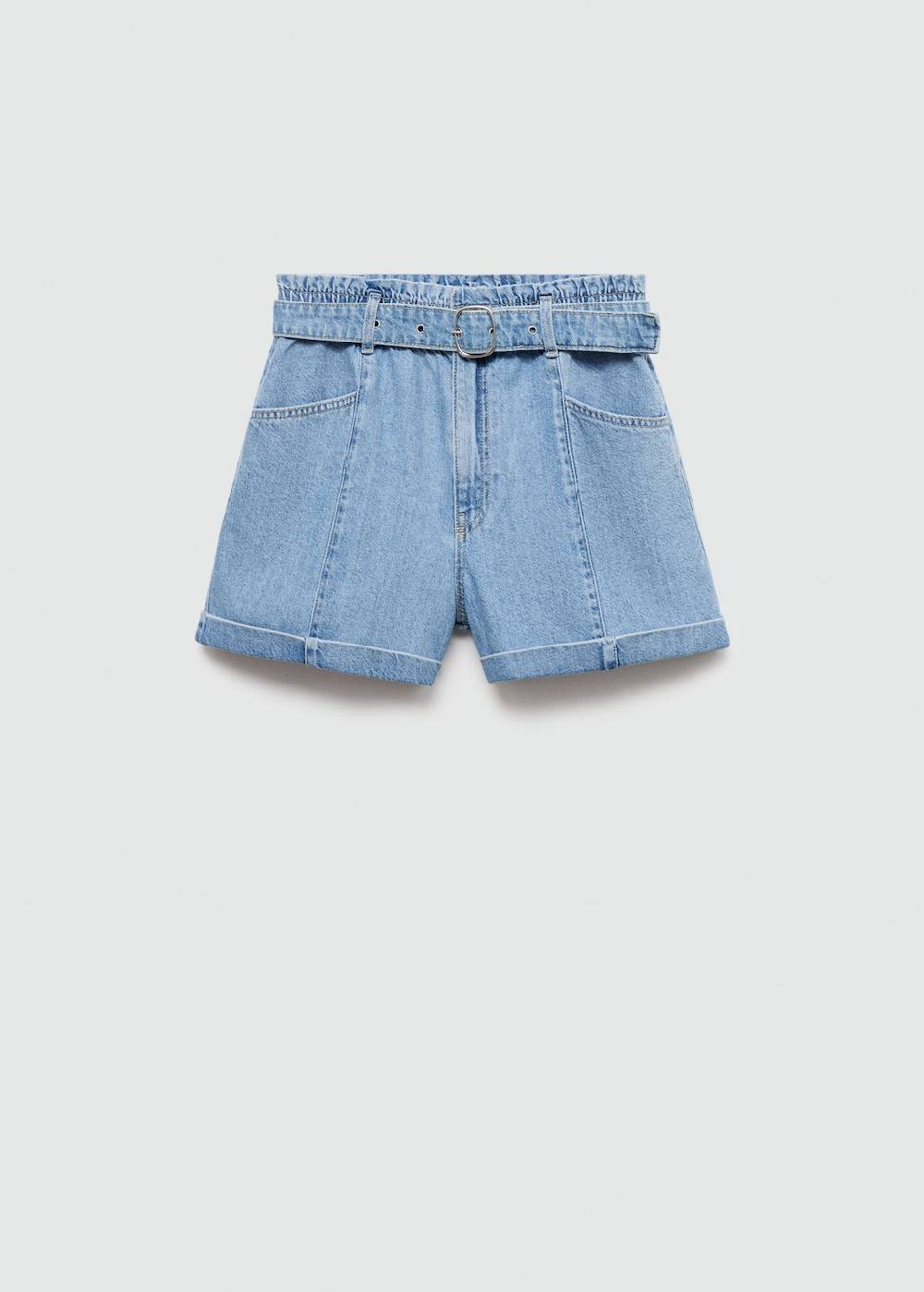 Mango Jeans-Shorts mit Gürtel Nur noch ein Tag übrig