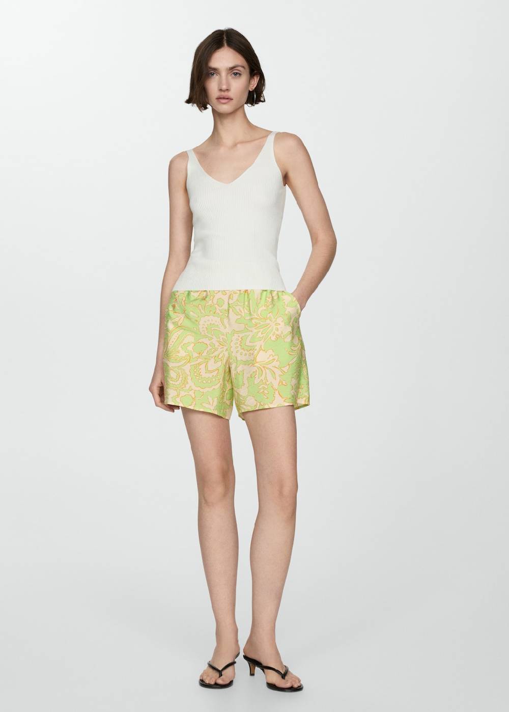 Mango Fließende Print-Shorts 50% Rabatt mit kostenlosem Versand