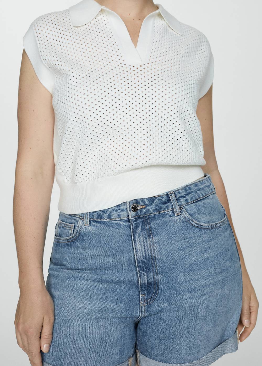 Mango Mom Fit-Jeans-Shorts Clearance-Verkauf