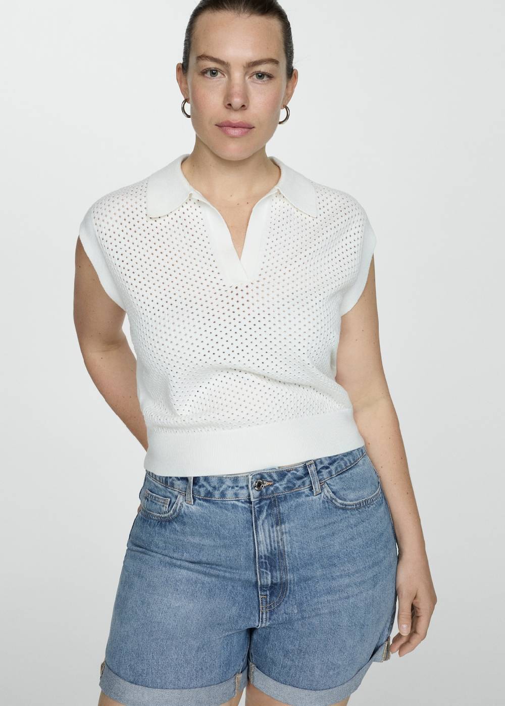 Mango Mom Fit-Jeans-Shorts Clearance-Verkauf